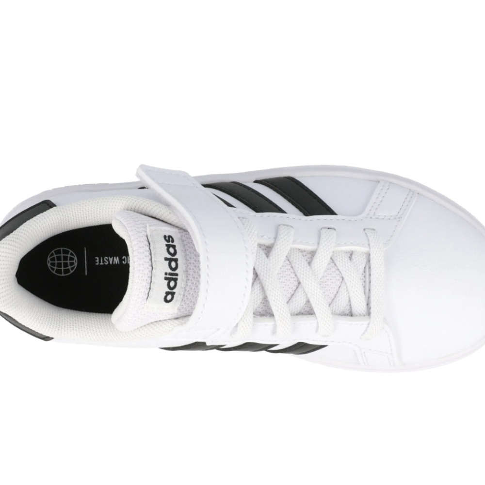 Adidas Boys Size 3 White & Black Grand Court 2.0 Sneaker GW6521 - Picture 2 of 4